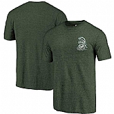 Michigan State Spartans Fanatics Branded Green Vault Tri Blend T-Shirt,baseball caps,new era cap wholesale,wholesale hats